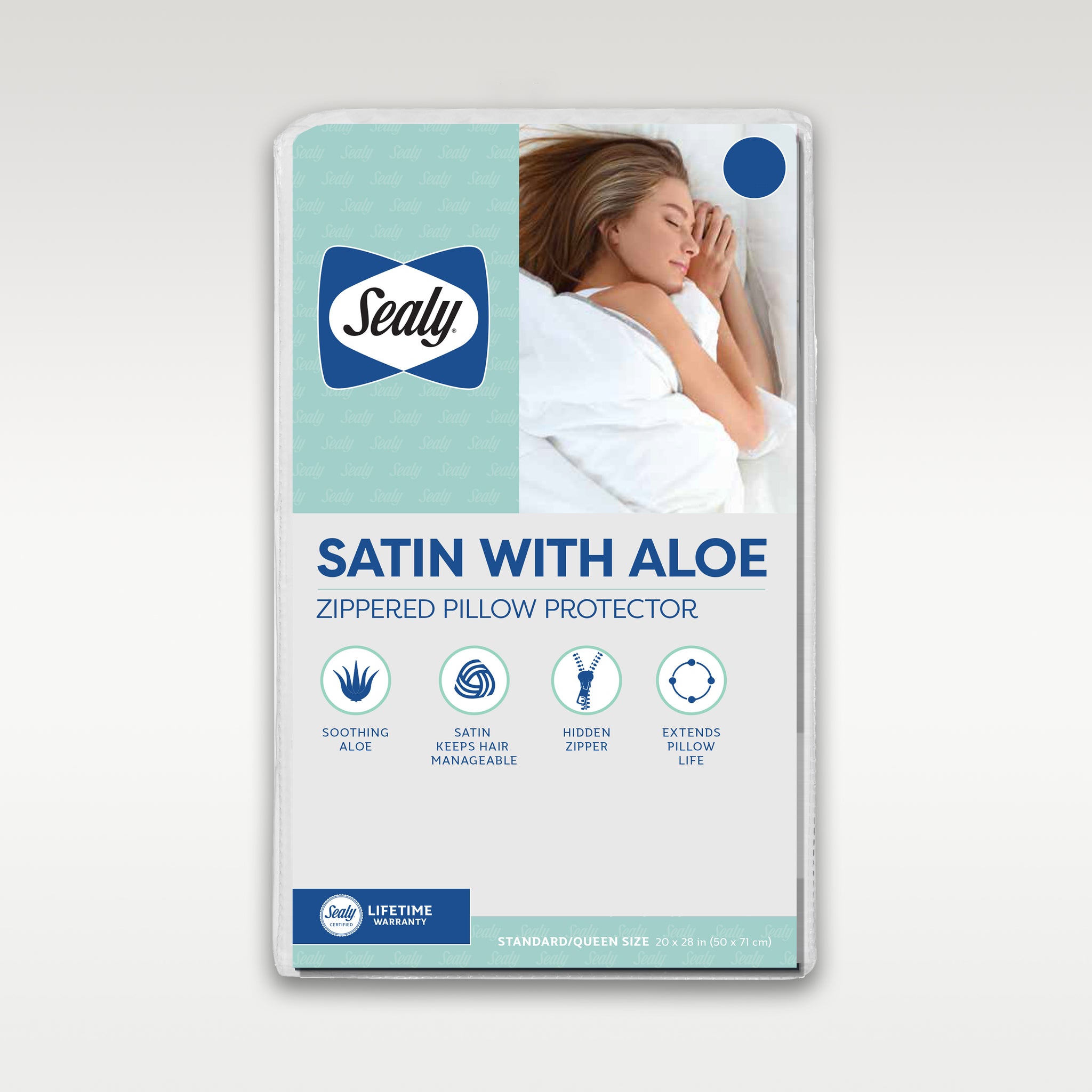 Sealy | Satin With Aloe Pillow Protector