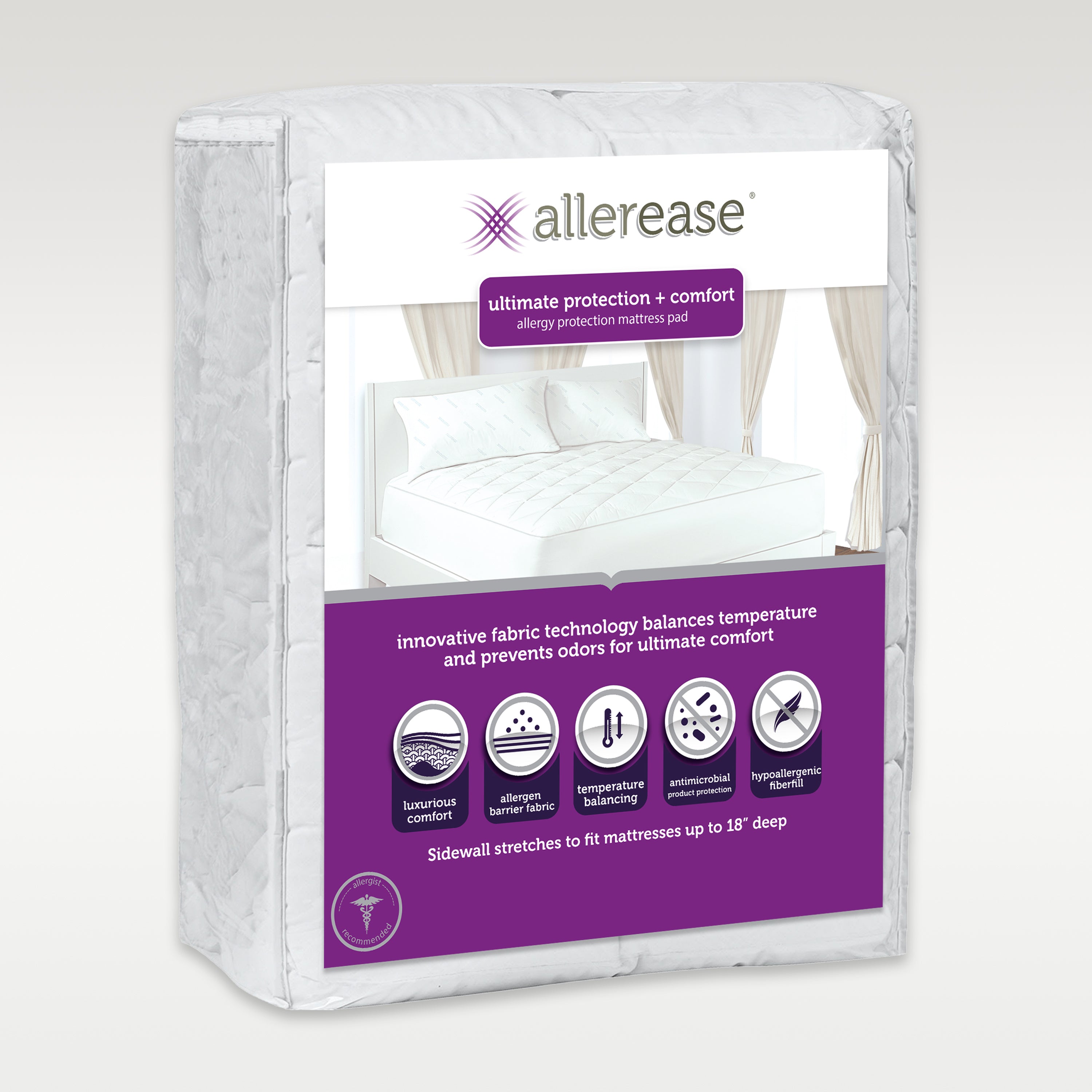 Allerease 2-in-1 Mattress Pad - White - Twin XL