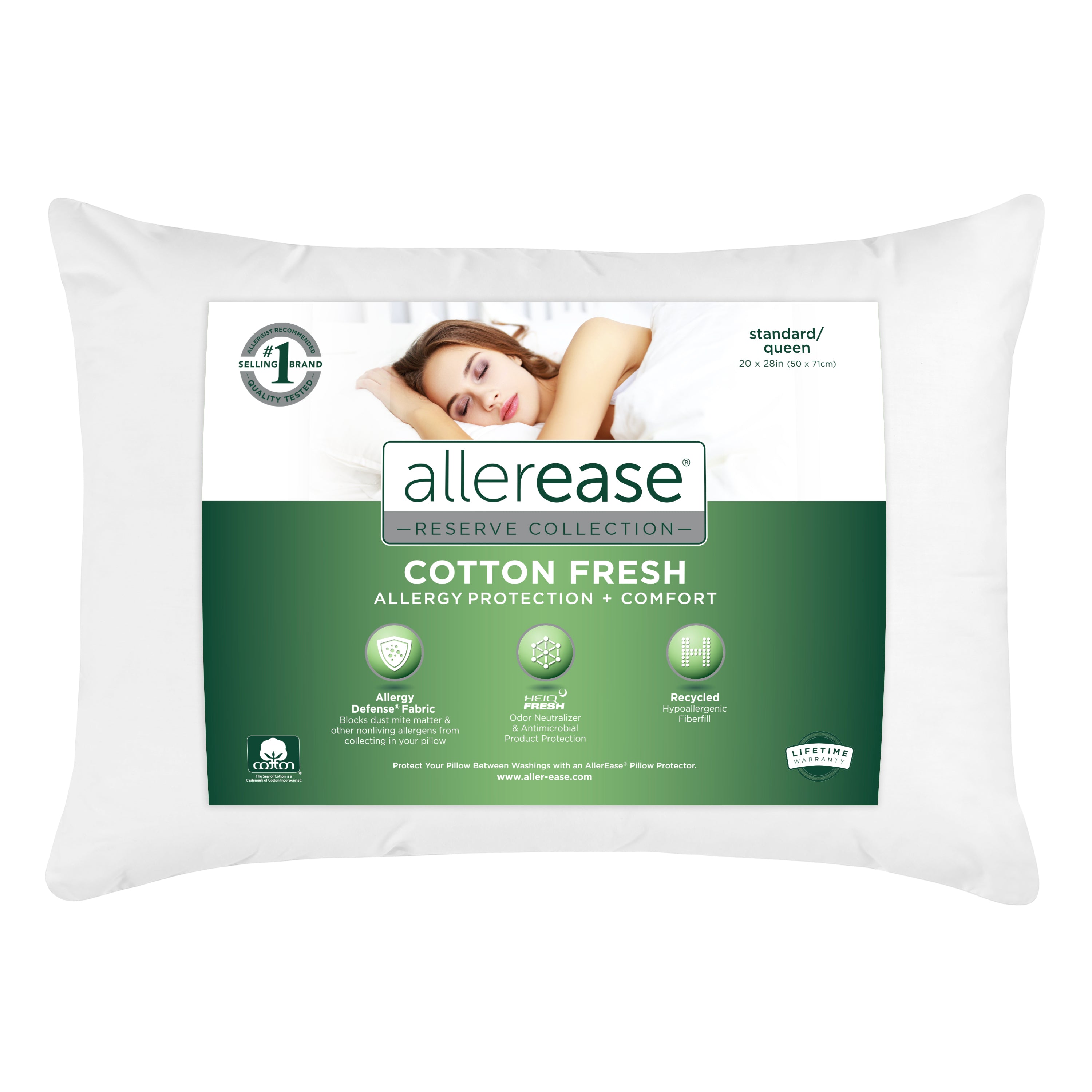 AllerEase  Cotton Fresh Antimicrobial Mattress Protector