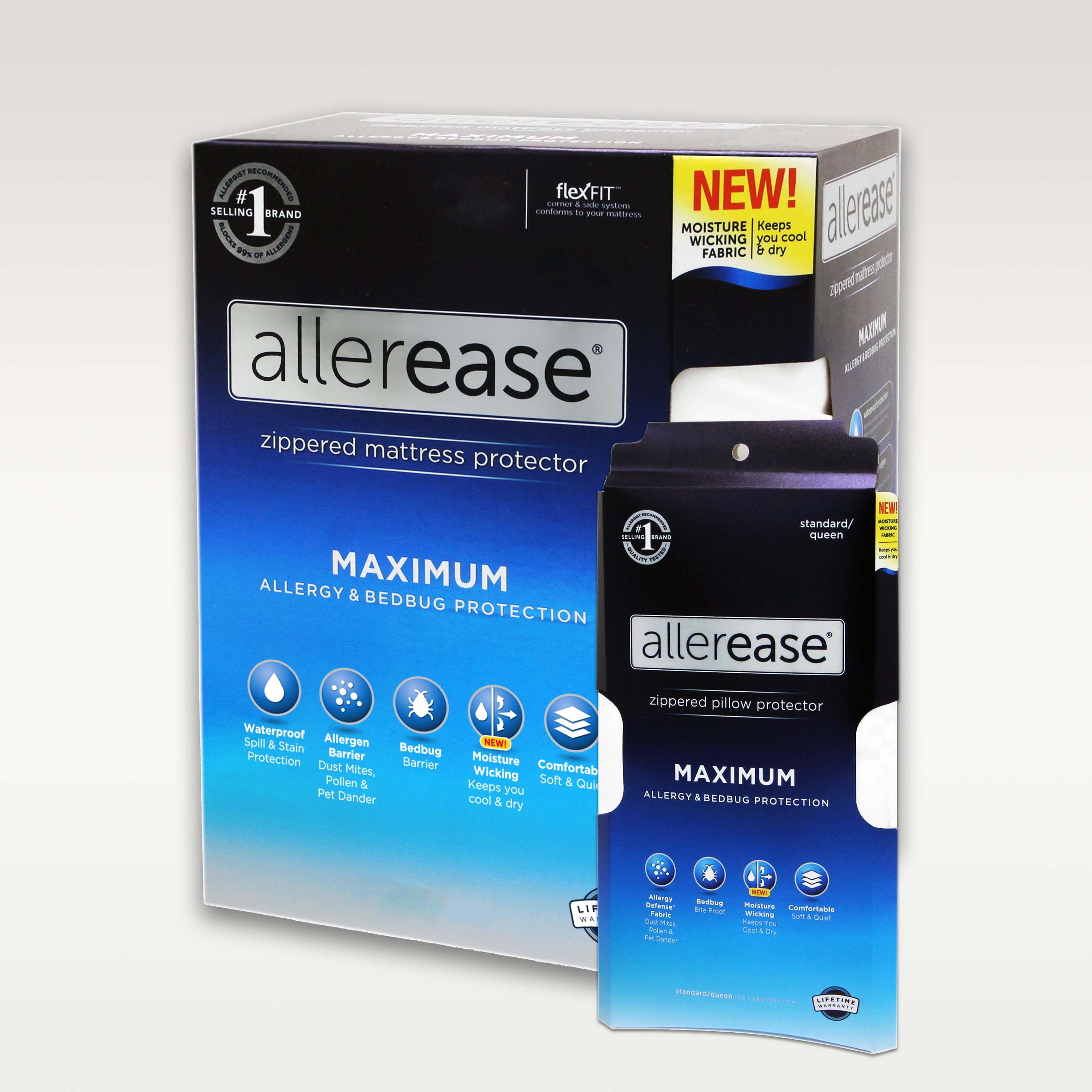  AllerEase Ultimate Mattress Protector- King Size 100% Cotton  Zip Waterproof Temperature Balancing Cover : Home & Kitchen
