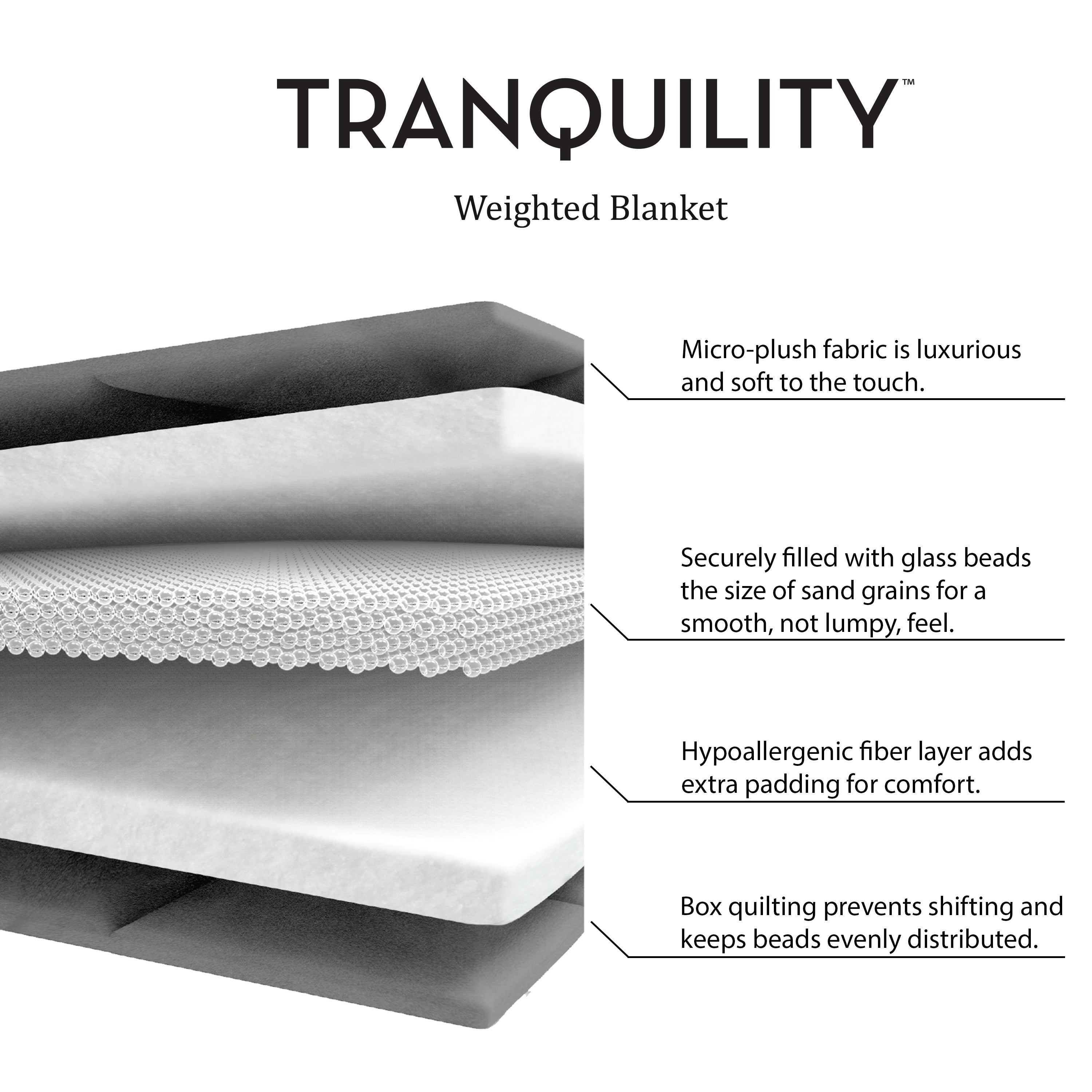 Tranquility Quilted Plush Weighted Blanket